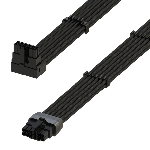 左角600W PCIe 5.0 16Pin（12+4）大電流電源線16AWG 尼龍編織 相容RTX4000和RTX3000 FE  70cm