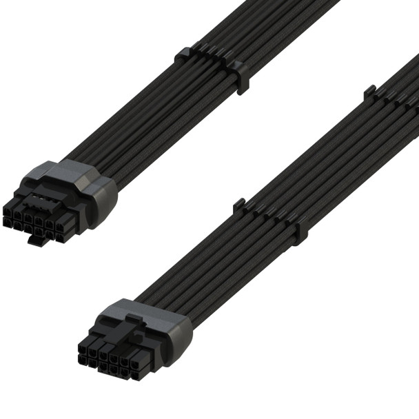 600W PCIE 5.0 16Pin (12+4) High Current Power Cable | Molded & Soldered Type 16AWG Sleeved | Compatible With RTX4000 & RTX3000 FE