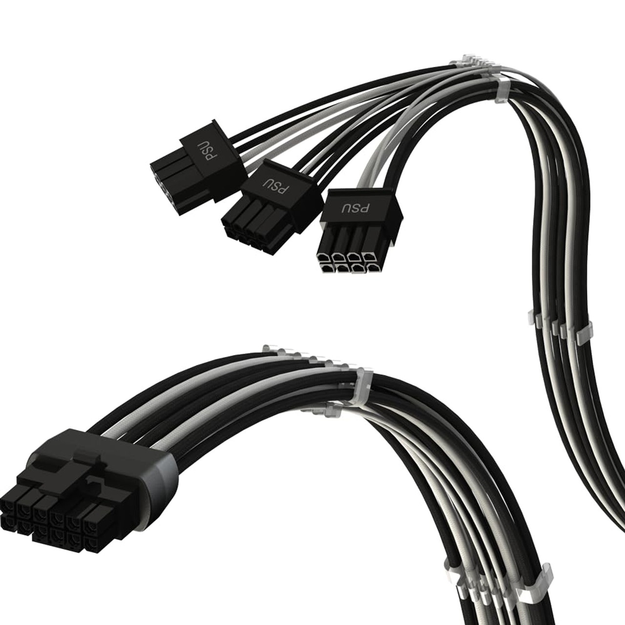 PCIe 5.0 16Pin(12+4)對 3x8Pin | 16AWG 尼龍編網 與RTX40和RTX30 FE GPU相容|僅適用於ASUS/EVGA PSU